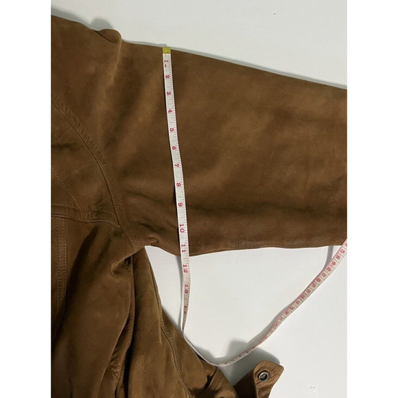 BILERMAN Jacket Men’s L Tan Brown Suede Coat Lined Interior Pockets Nature - Picture 13 of 16